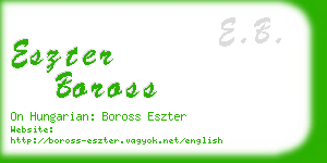 eszter boross business card